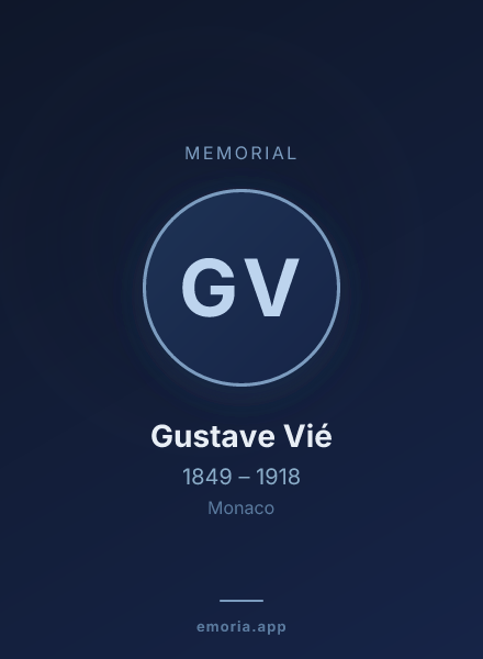 Memorial portrait of Gustave Vié
