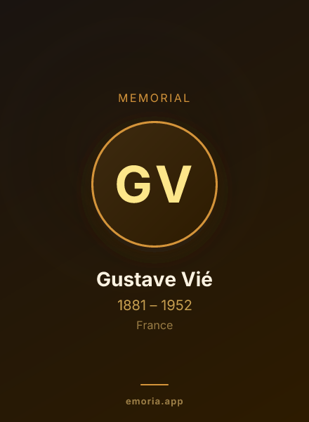 Memorial portrait of Gustave Vié