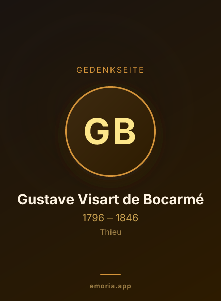 Gedenkportrait von Gustave Visart de Bocarmé