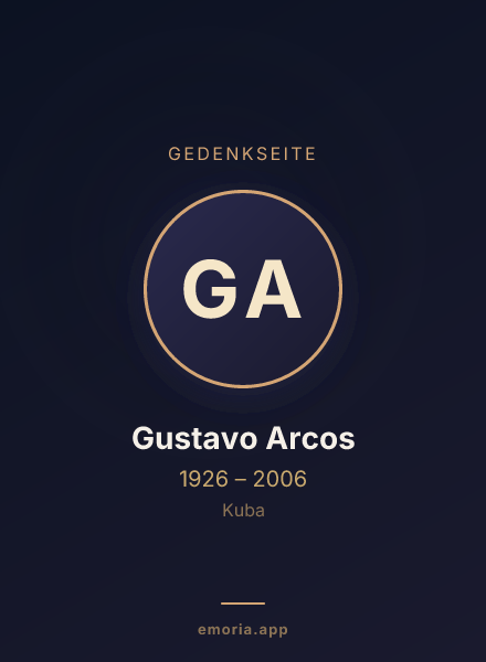 Gedenkportrait von Gustavo Arcos