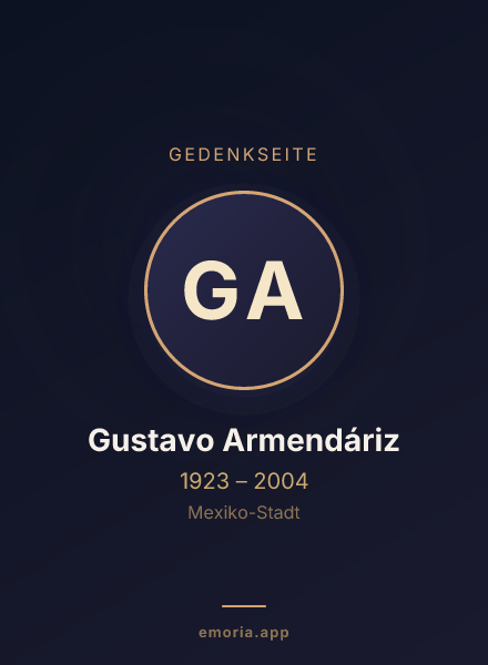 Gedenkportrait von Gustavo Armendáriz