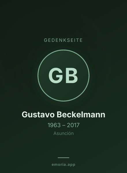 Gedenkportrait von Gustavo Beckelmann