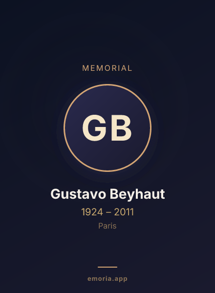 Memorial portrait of Gustavo Beyhaut