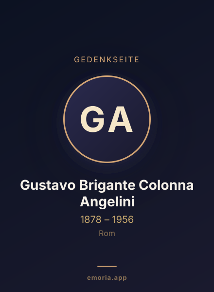Gedenkportrait von Gustavo Brigante Colonna Angelini
