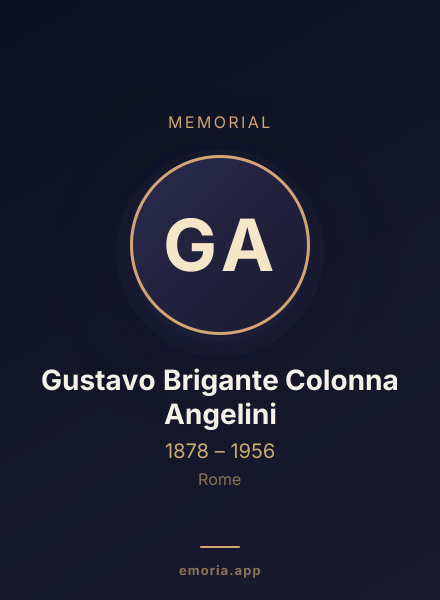 Memorial portrait of Gustavo Brigante Colonna Angelini