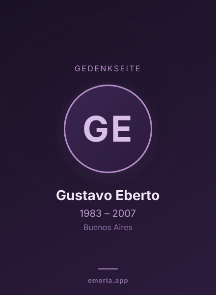 Gedenkportrait von Gustavo Eberto
