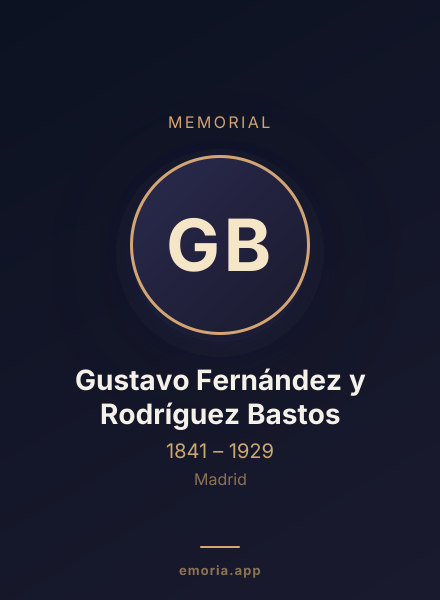 Memorial portrait of Gustavo Fernández y Rodríguez Bastos