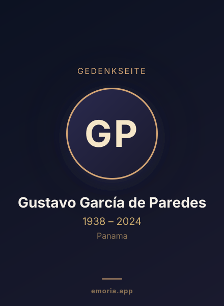 Gedenkportrait von Gustavo García de Paredes