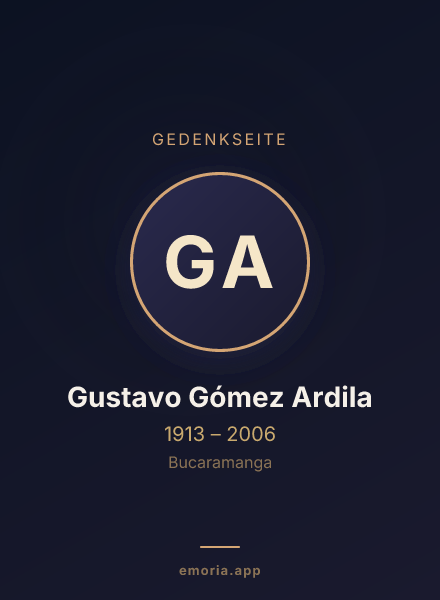 Gedenkportrait von Gustavo Gómez Ardila