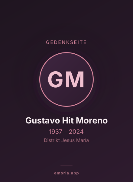 Gedenkportrait von Gustavo Hit Moreno