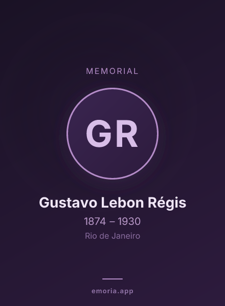 Memorial portrait of Gustavo Lebon Régis