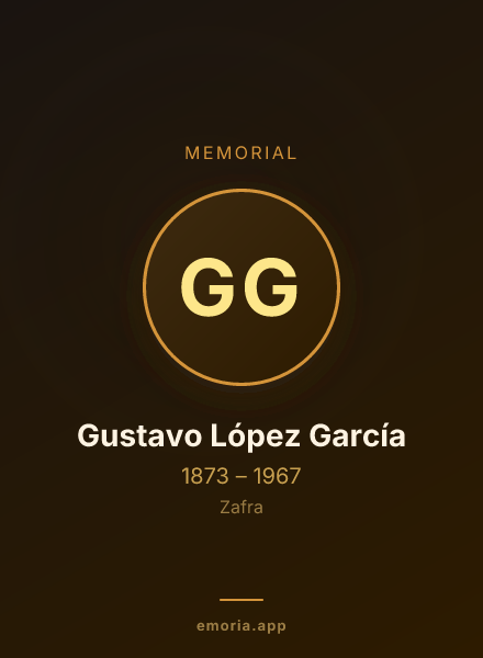 Memorial portrait of Gustavo López García