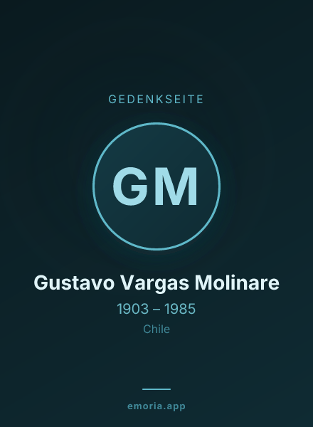 Gedenkportrait von Gustavo Vargas Molinare