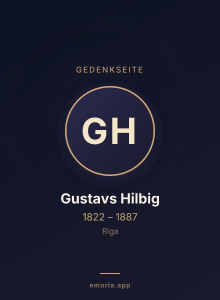 Gedenkportrait von Gustavs Hilbig