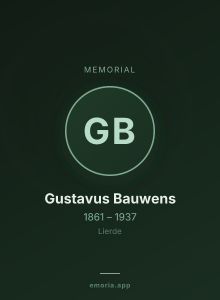 Memorial portrait of Gustavus Bauwens