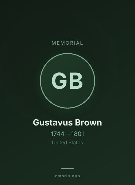 Memorial portrait of Gustavus Brown