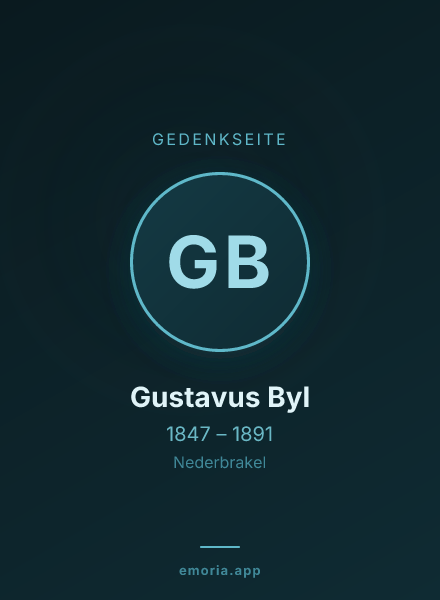 Gedenkportrait von Gustavus Byl