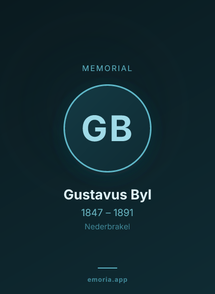 Memorial portrait of Gustavus Byl