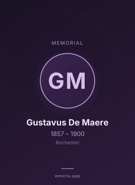Memorial portrait of Gustavus De Maere