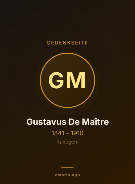 Gedenkportrait von Gustavus De Maître