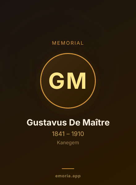 Memorial portrait of Gustavus De Maître