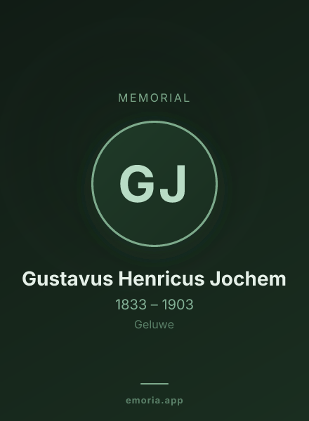 Memorial portrait of Gustavus Henricus Jochem