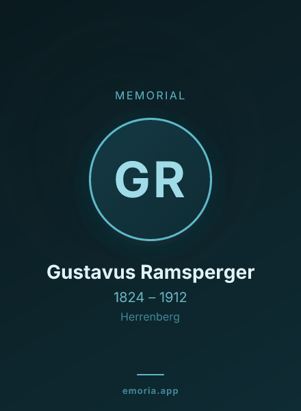Memorial portrait of Gustavus Ramsperger