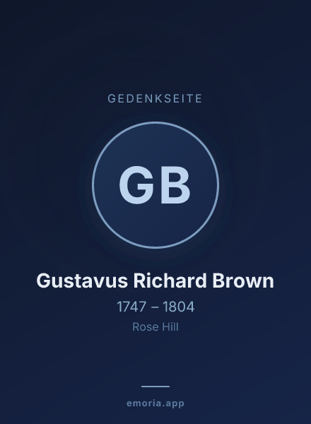 Gedenkportrait von Gustavus Richard Brown