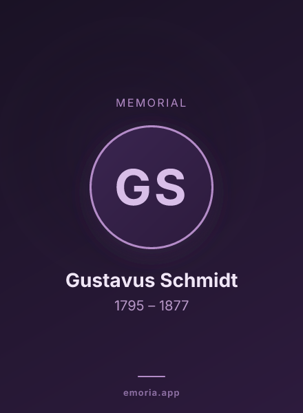 Memorial portrait of Gustavus Schmidt