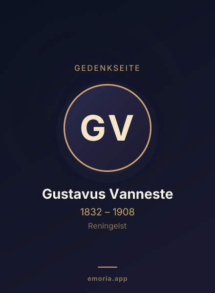 Gedenkportrait von Gustavus Vanneste