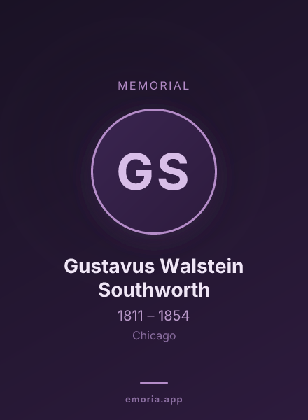 Memorial portrait of Gustavus Walstein Southworth
