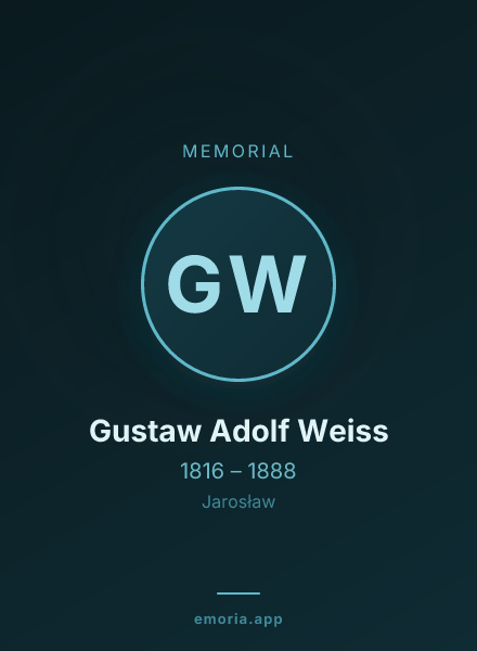 Memorial portrait of Gustaw Adolf Weiss