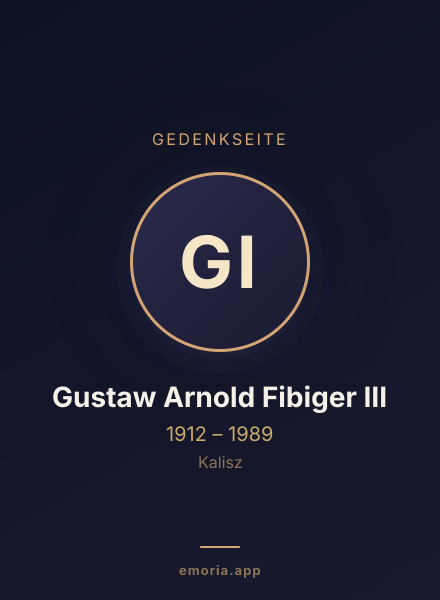 Gedenkportrait von Gustaw Arnold Fibiger III