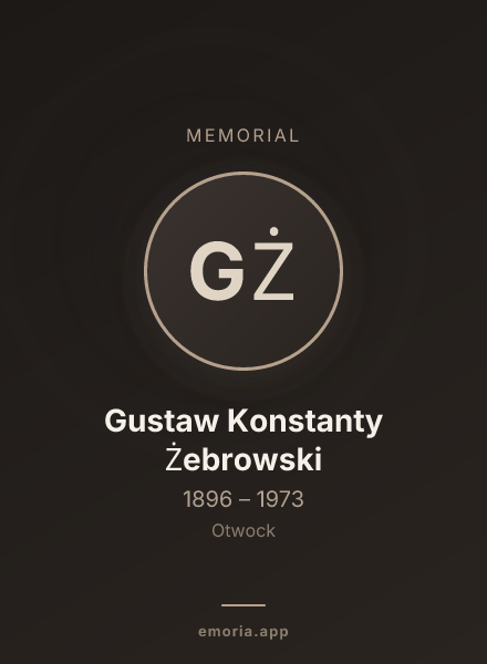 Memorial portrait of Gustaw Konstanty Żebrowski