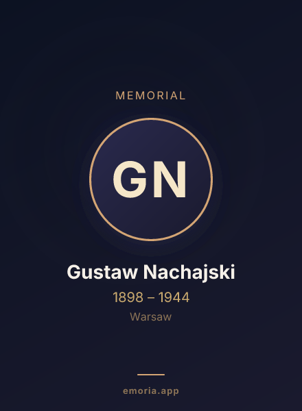 Memorial portrait of Gustaw Nachajski