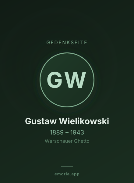 Gedenkportrait von Gustaw Wielikowski