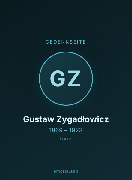 Gedenkportrait von Gustaw Zygadłowicz