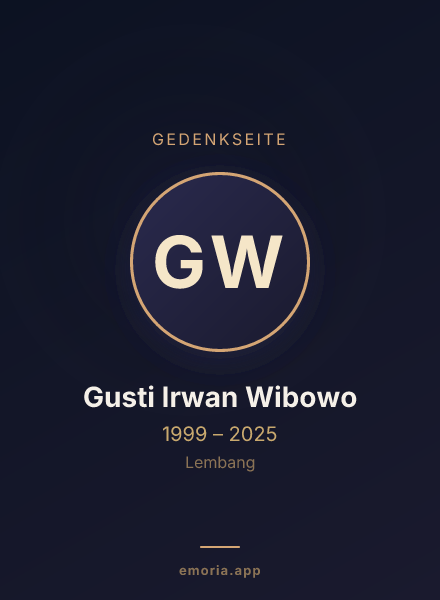 Gedenkportrait von Gusti Irwan Wibowo