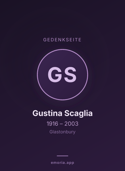 Gedenkportrait von Gustina Scaglia