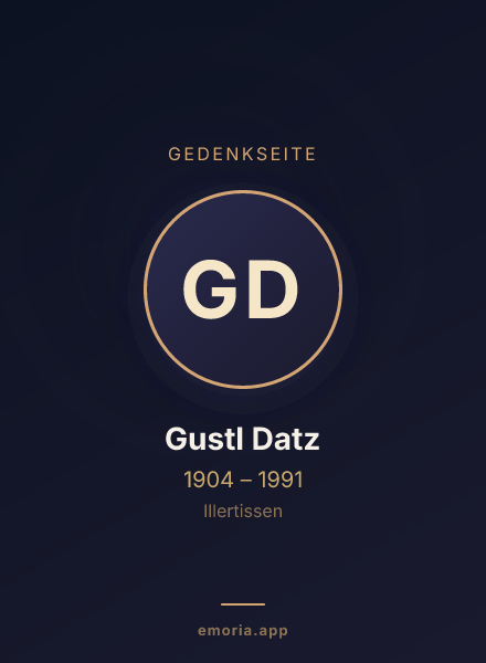 Gedenkportrait von Gustl Datz