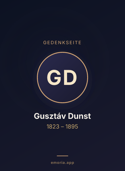 Gedenkportrait von Gusztáv Dunst