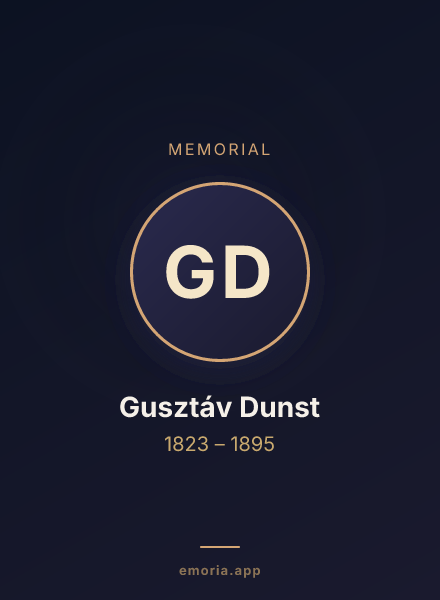 Memorial portrait of Gusztáv Dunst