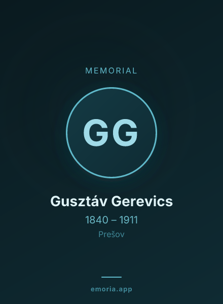 Memorial portrait of Gusztáv Gerevics
