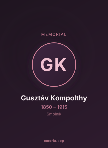 Memorial portrait of Gusztáv Kompolthy