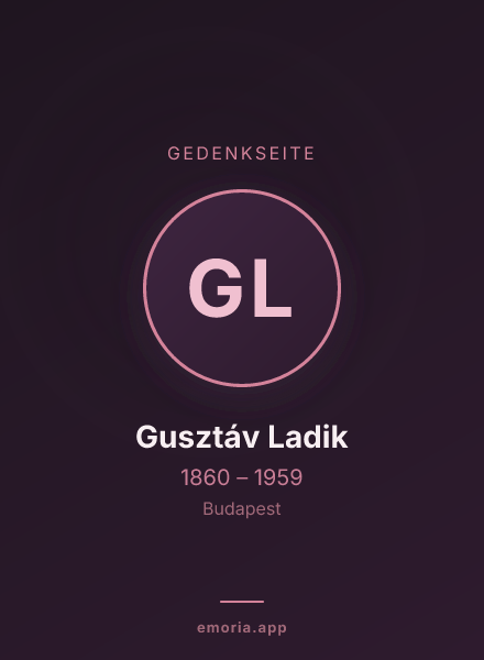 Gedenkportrait von Gusztáv Ladik