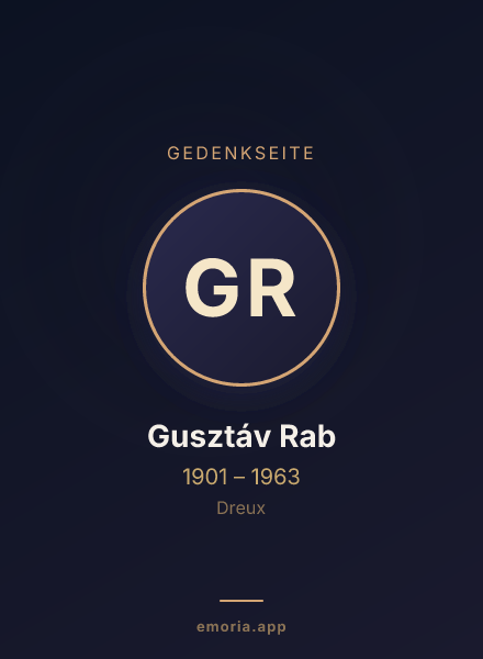 Gedenkportrait von Gusztáv Rab