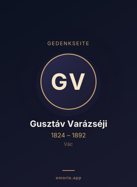 Gedenkportrait von Gusztáv Varázséji
