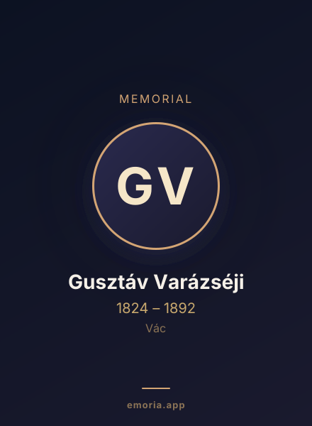 Memorial portrait of Gusztáv Varázséji