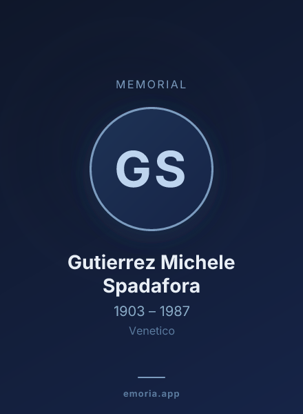 Memorial portrait of Gutierrez Michele Spadafora