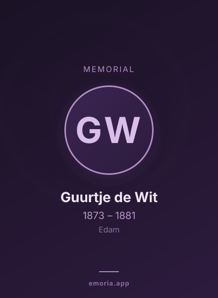 Memorial portrait of Guurtje de Wit